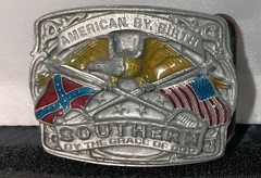Mens belt Buckle bergamot Works 1986 Cowboy Western Southern By Grace Of God