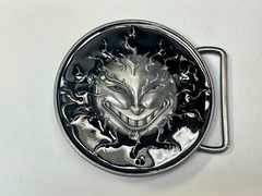 Falling Evil Sun Face – Solar Flare Black Color Belt Buckle By Buckle Rage