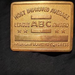 Vintage 1960s American Bowling Congress ABC Award Belt Buckle Unengraved