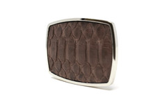 Python Snake Belt Buckle, Exotic Belt Buckle, ( 1.5 ») Removable Western Buckle