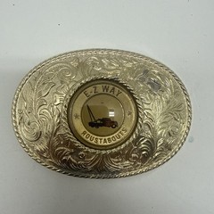VTg 70s E-Z Way Roustabouts Oklahoma Gold Plated Belt Buckle Work Collectible