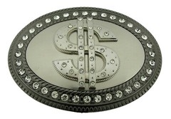 Money Belt Buckle $100 Bill American Dollar Sign Greenback bucks Benjamin Stash