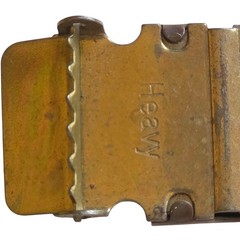 Vintage Lee Heavy Duty Belt Buckle Brass Tone Metal Adjustable Strap Loop