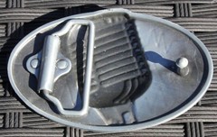 Iconic Blues Microphone 4 x 2 1/2 Inch Belt Buckle