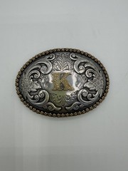 NOCONA OVAL INITIAL BUCKLE K – ACC BUCKLE – 37072-K