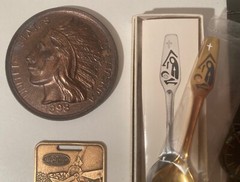Vintage Grandpa&rsquo;s Junk Draw, Watches, Cufflinks, Arrowhead, Spoons, Interesting,