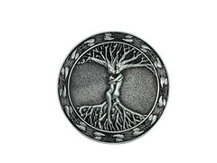 Belt Buckle Tree Of Life Odins Askr & Embla For 40mm Belt Pagan Norse Viking Uk