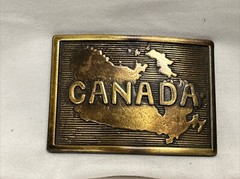 Brass “Canada” Belt Buckle 3”x2”