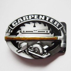 Carpenter Tradesman Hammer Tools Enamel Metal Belt Buckle