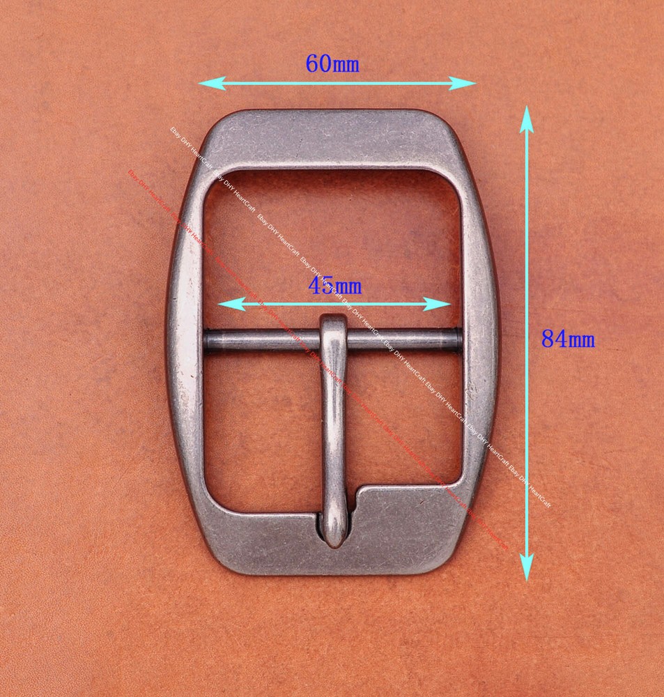 MEN HUGE LONG Heavy Silver CENTER BAR LEATHERCRAFT BELT BUCKLE REPLACEMENT 45MM