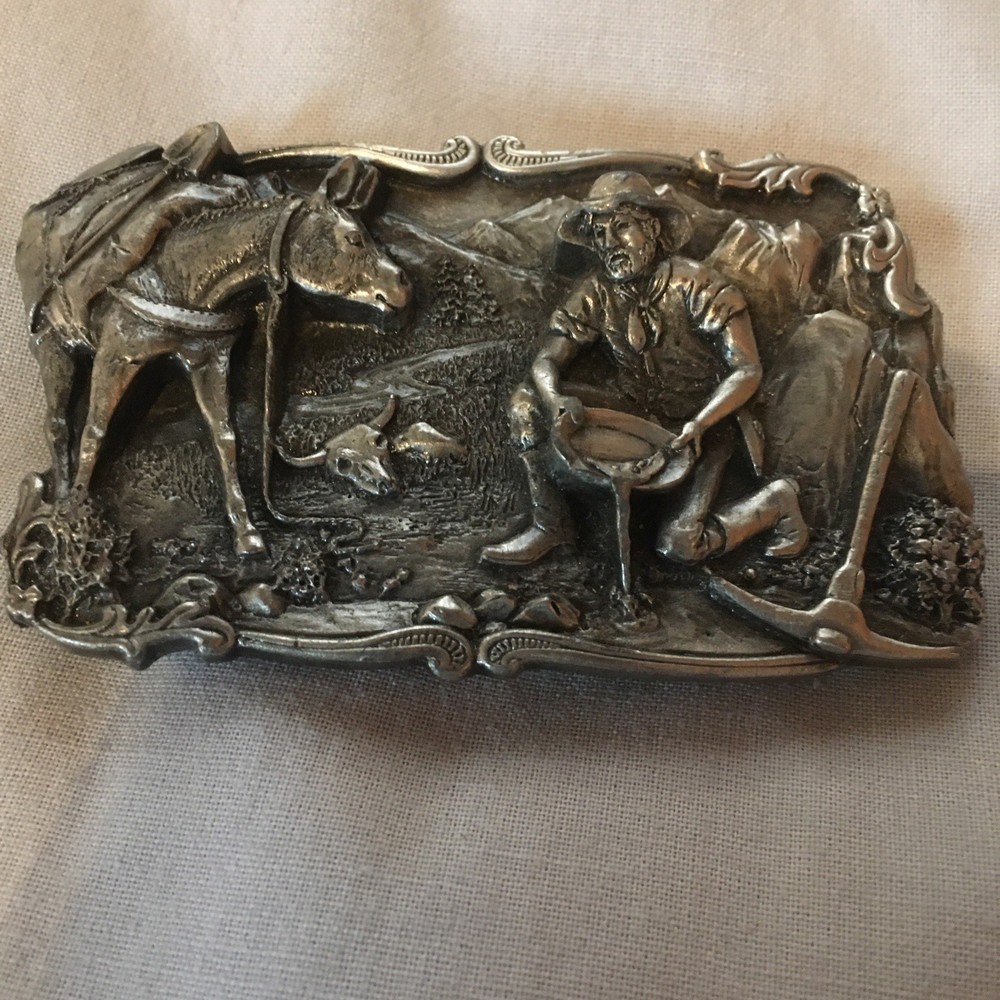Vintage Belt Buckle Siskiyou 1981 Arroyo Grande Dreams Of Striking It Rich West
