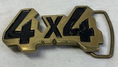 4×4 R.O.C Vintage No 4079 Solid Brass Belt Buckle