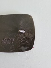 Vintage 1980s US SPRINT CALL BEFORE YOU DIG SOLID BRASS BELT BUCKLE