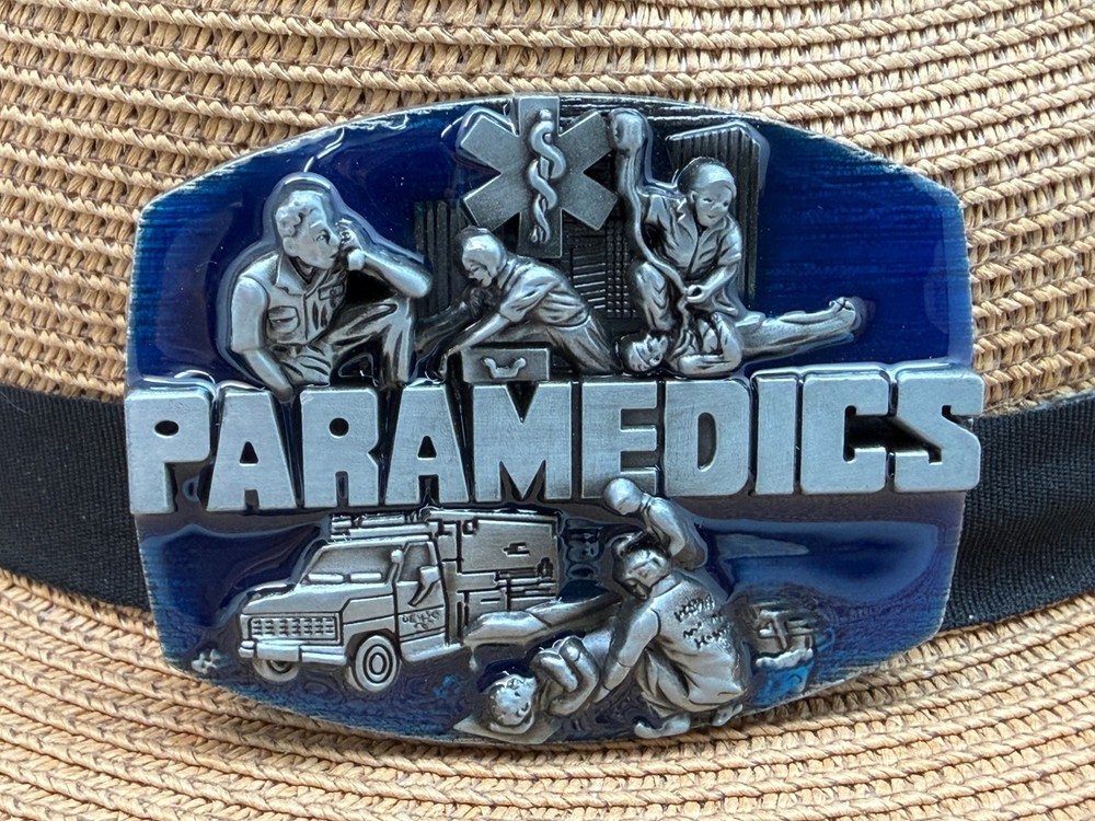 Blue Paramedics Belt Buckle Professions Belt Buckle