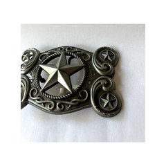 Silver Star Western Country Belt Buckle Unisex