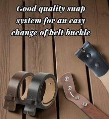 F&L CLASSIC Belt without Buckle- 100% 36 (Fits Waist 34&Prime;-35&Prime;), Black/Brown