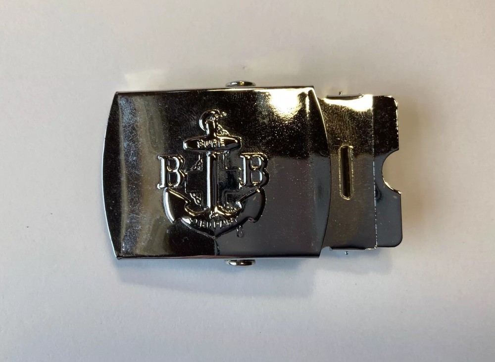Vintage Chrome Plated B&B Belt Buckle for 1 1/4” Belt UNUSED
