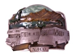 Siskiyou 1992 Naco Campground Belt Buckle Limited #231 of 500 Motorhome Vintage