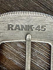 RANK 45 Silver Tone Western Engraved Belt Buckle fits 1 1/2&Prime; Belt EUC