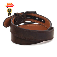 ARIAT Men&rsquo;s Double-Stitched Leather Roller Buckle 40 (36–37&Prime; Waist), Brown