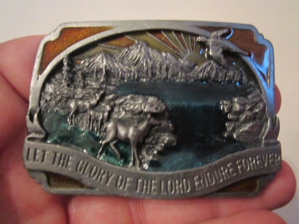 1983 SISKIYOU GLORY OF THE LORD DESIGN BELT BUCKLE – HEAVY – GW-9