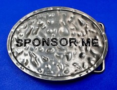 Sponsor Me Funny Cool Novelty Silver Tone Oval Belt Buckle by Buckle Rage