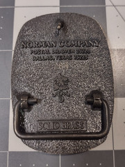 Vintage Briggs-Weaver Belt Buckle Solid Brass ADM Norman Co Dallas 1980s