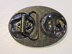 WESTERN BUFFALO NICKEL 5 CENTS Metal Belt Buckle (BRASS LOOKING)