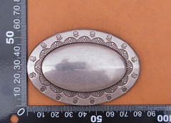 Western Heavy Duty Casual Oval Huge Metal DIY Leather Belt Buckle Fit 40mm Strap