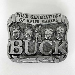 Buck Knives Pewter Belt Buckle Four Generations Smoky Mountain Knife Works