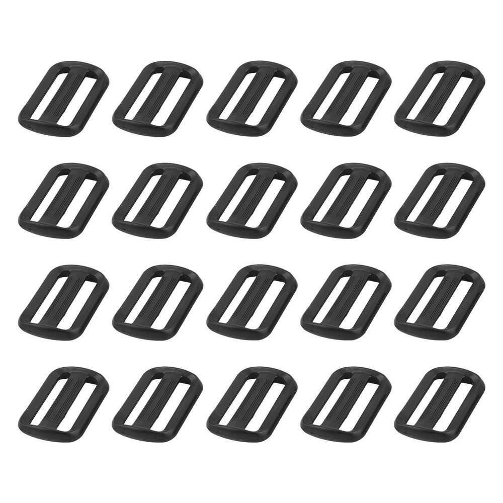 Bag Belt Glide Buckle (2.5cm/1&Prime;) 50Pcs, Plastic Adjustable Buckle Fasteners