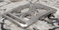 GRIP6 BELT BUCKLE – HUNTER / CATARACT ANTLER / RAW ALUMINIUM – 1.5 INCH WIDE