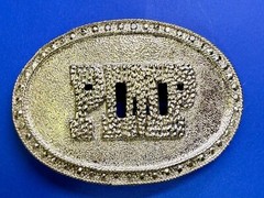 PIMP Word Statement Silver Color Hip Hop Punk Street Novelty Belt Buckle