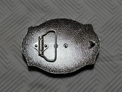 Bull&rsquo;s Head Gold, Silver & Black Belt Buckle