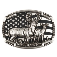 Deer leather buckle Western cowboy motorcycle riding belt buckle