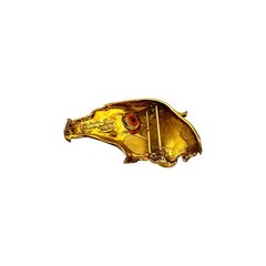Christopher Ross Eagle Head Gold Plated Belt Buckle – Brown Eye
