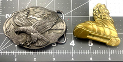 SOARING EAGLE Belt Buckle and Brass Ski Boot 2 buckles ARROYO GRANDE PEWTER jn