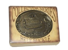 KESSLER AMERICAN WHISKEY COLLECTOR SERIES BELT BUCKLE SMOOTH AS SILK SINCE 1888