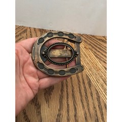 Western Unisex Unbranded Horseshoe Belt Buckle OS Bronze Tone