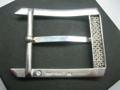 STERLING SILVER 925 BUCKLE AVAILABLE FOR 1&Prime; 1-1/8&Prime; 1-1/4&Prime; 1-3/8&Prime; 1-1/2&Prime; BELTS