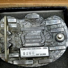 Harley-Davidson 1994 Pewter Commemorative Eagle Buckle Set by Baron