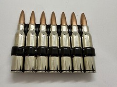 Ammo Bullets Clip MOS Figural Seven Shots Gun Collectors Heavy Large Belt Buckle