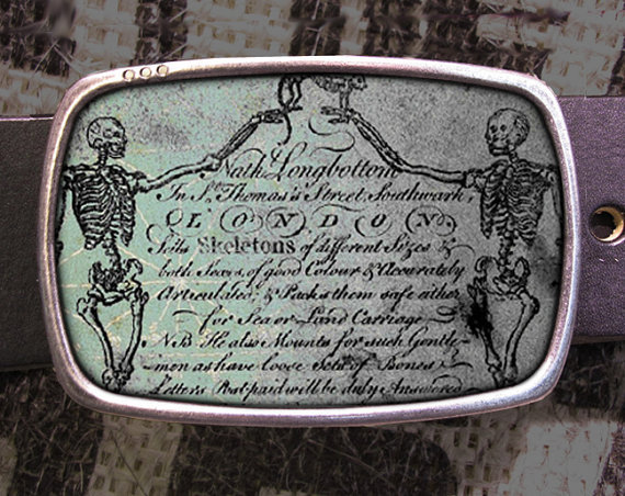 High Five Skeleton Vintage Inspired Art Gift Wicked Belt Buckle
