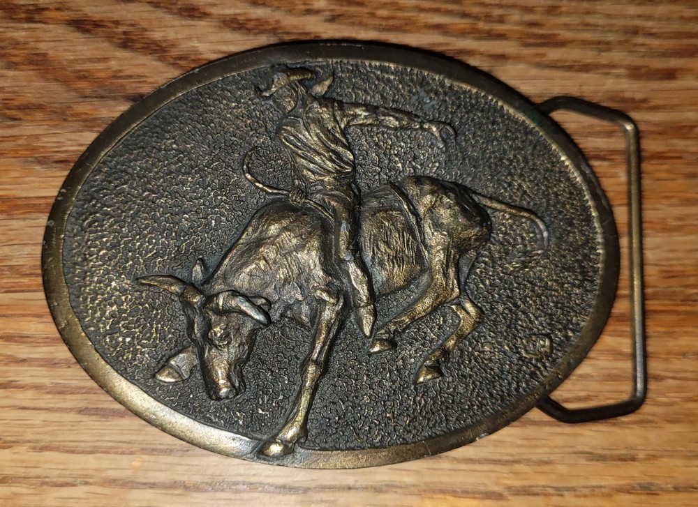 1981 Spec Cast Bull Riding Belt Buckle
