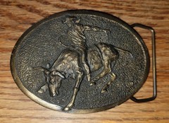 1981 Spec Cast Bull Riding Belt Buckle