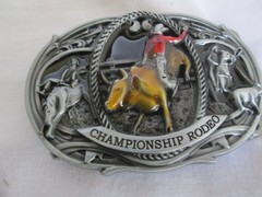 Championship Rodeo Buckle Bull Riding Cowboy Enamel Western NEW