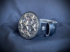 Star Command OOAK Futuristic Belt Buckle Assemblage Art Darren McNeese
