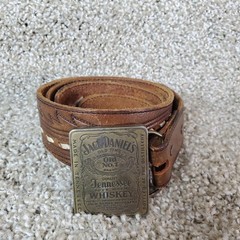 Jack Daniel&rsquo;s Old Time Old No. 7 Textan Belt Size 38 Brass Buckle