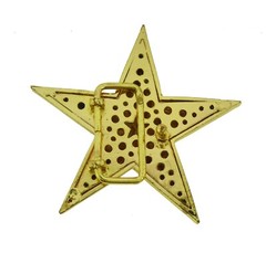 New Men Big Star Belt Buckle Gold Blinged Out Hip Rock Punk Gothic Tattoo Style