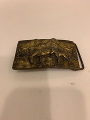 Colorado Rocky Mountain Solid Brass Belt Buckle Special Cast 1979 USA.